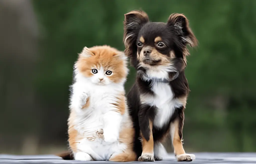 chihuahuas along with cats
